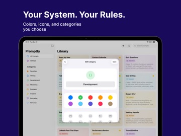 Promptty - AI Prompt Manager iPad screenshot