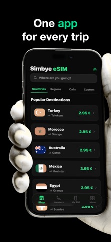Simbye: Travel eSIM Internet screenshot