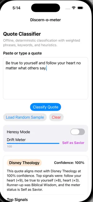 Discernment Meter screenshot 2