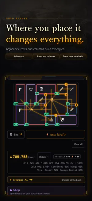 GRID REAVER: Idle Loot RPG screenshot 3