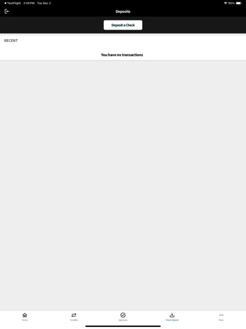 RCB Business Banking iPad screenshot