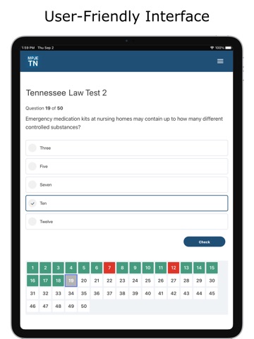MPJE Tennessee Test Prep iPad screenshot