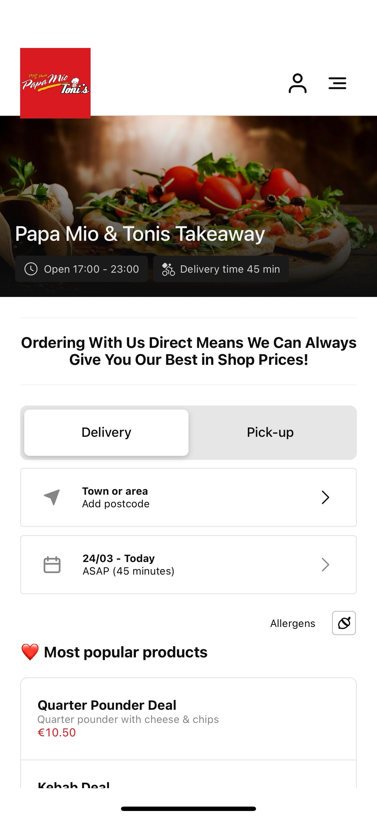 Papa Mio & Tonis Takeaway