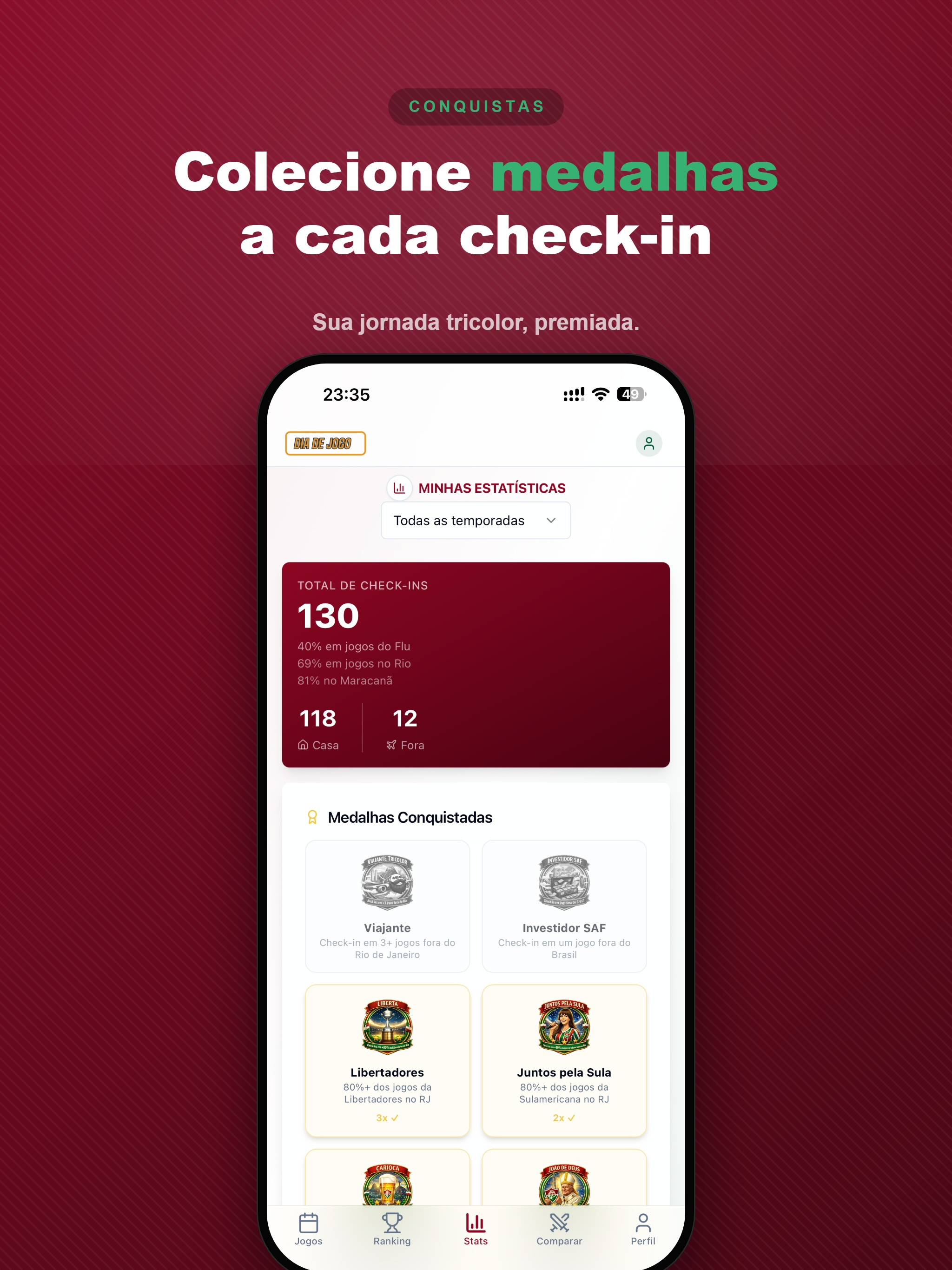 Jogo do Flu: check-in tricolor screenshot 4