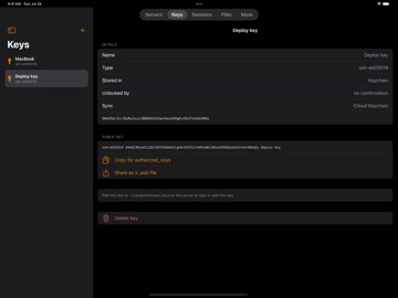 ShellDiver: SSH Client iPad screenshot 3