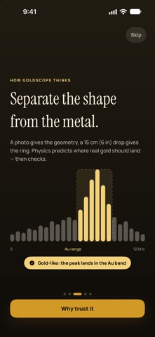 GoldScope AI iPhone screenshot