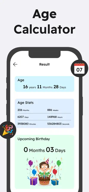 Age Calculator & Birth Date screenshot 1