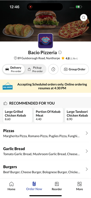 Bacio Pizzeria Screenshot 2 of 4