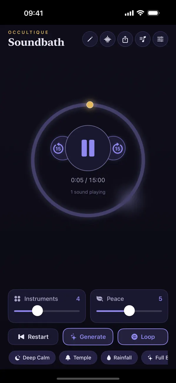 Screenshot #1 pour Occultique Soundbath
