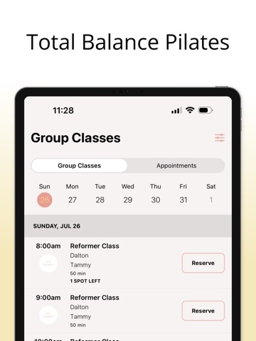 Total Balance Pilates iPad screenshot