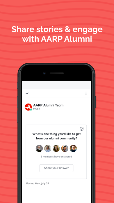 AARP Alumni Network Screenshot