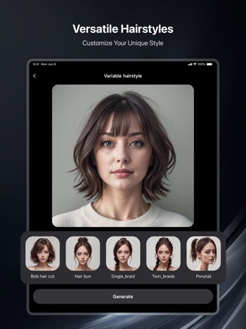 AI Hairstyle - Avatar Maker iPad screenshot
