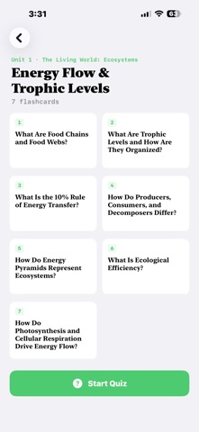 AP Environmental Science Quiz iPhone screenshot