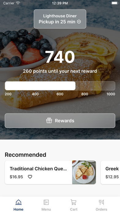 Lighthouse Diner iPhone screenshot 1 - Food & Drink app