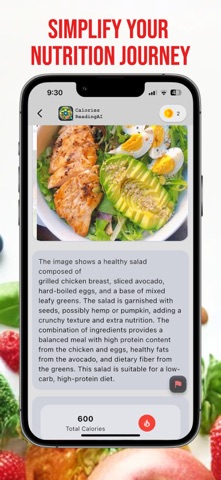 Calories Reading AI -Dietitian iPhone screenshot