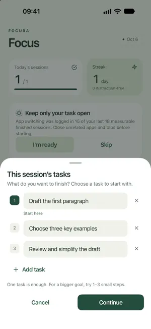 Focura: Focus Trainer screenshot 2