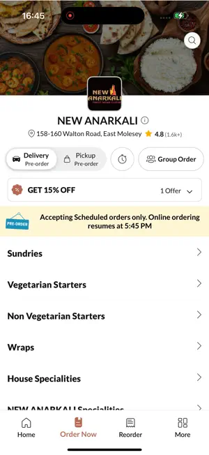 New Anarkali East Molesey. screenshot 2