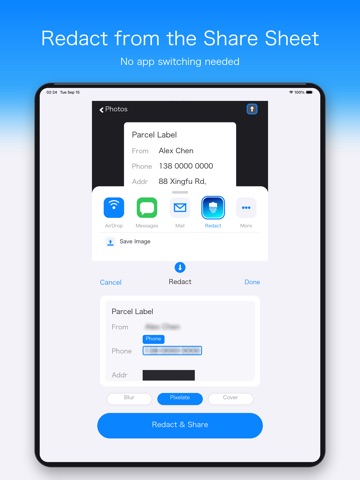 BlurBefore - Redact & Pixelate iPad screenshot
