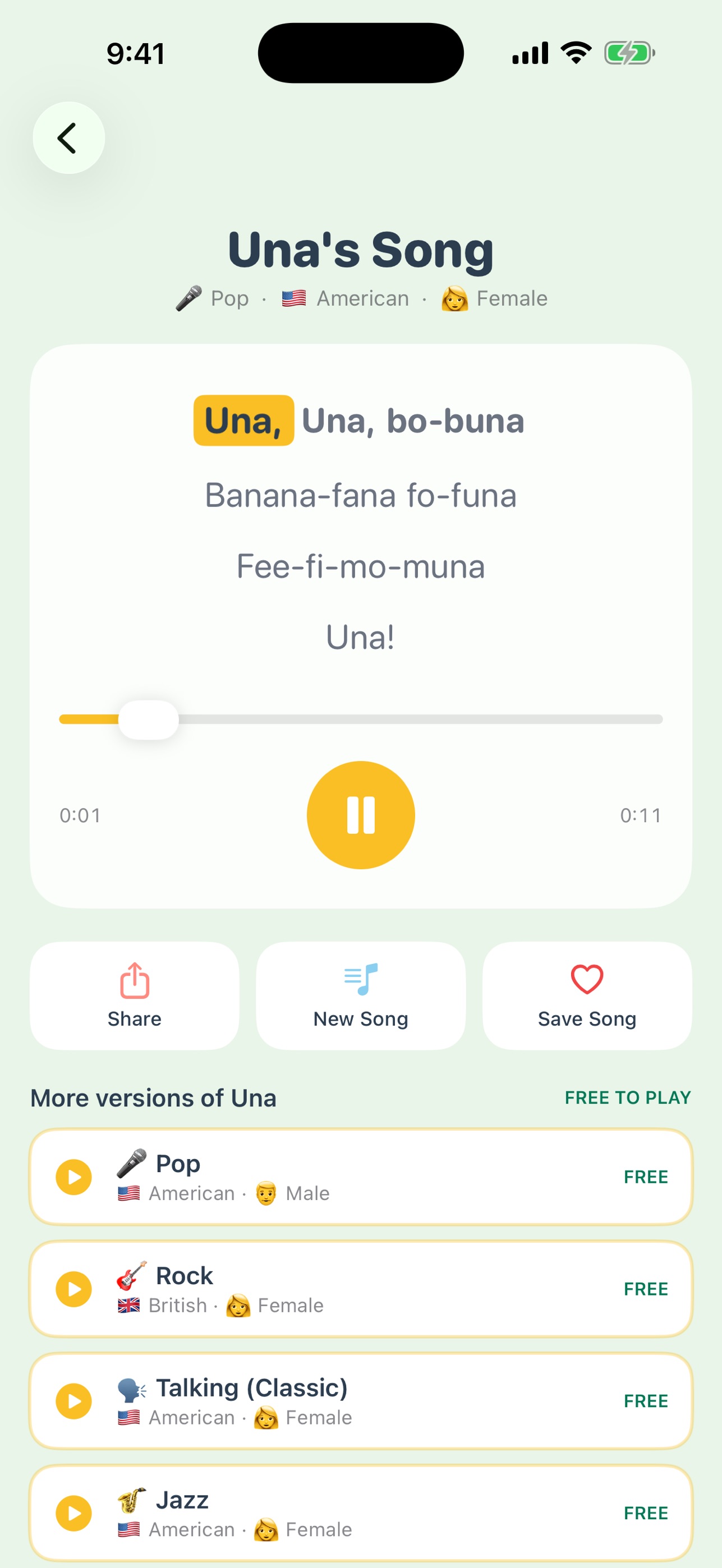 Screenshot 1 of Banana Fana: Name Game Song
