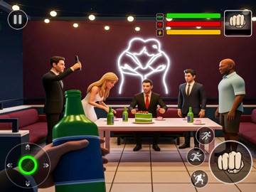 Drunken Club Fight Game iPad screenshot