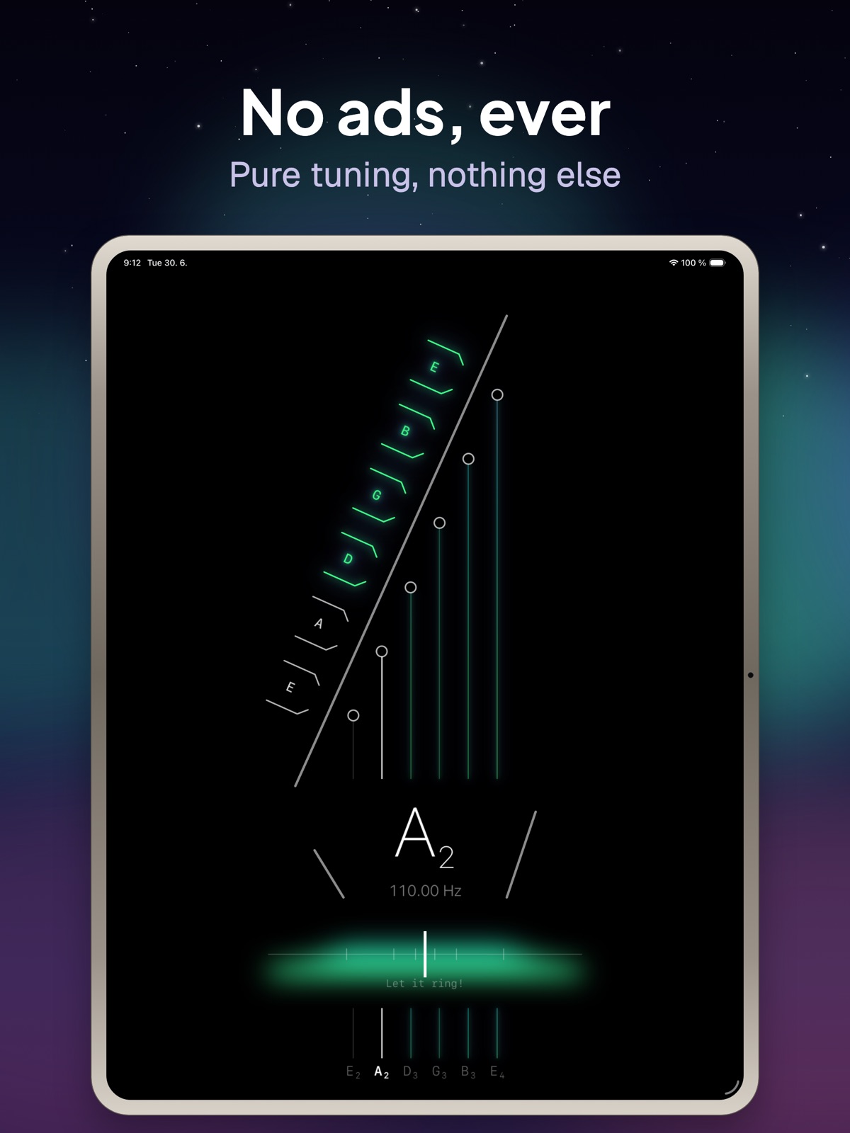 Aurora Guitar Tuner: EADGBE ipad screenshot 1