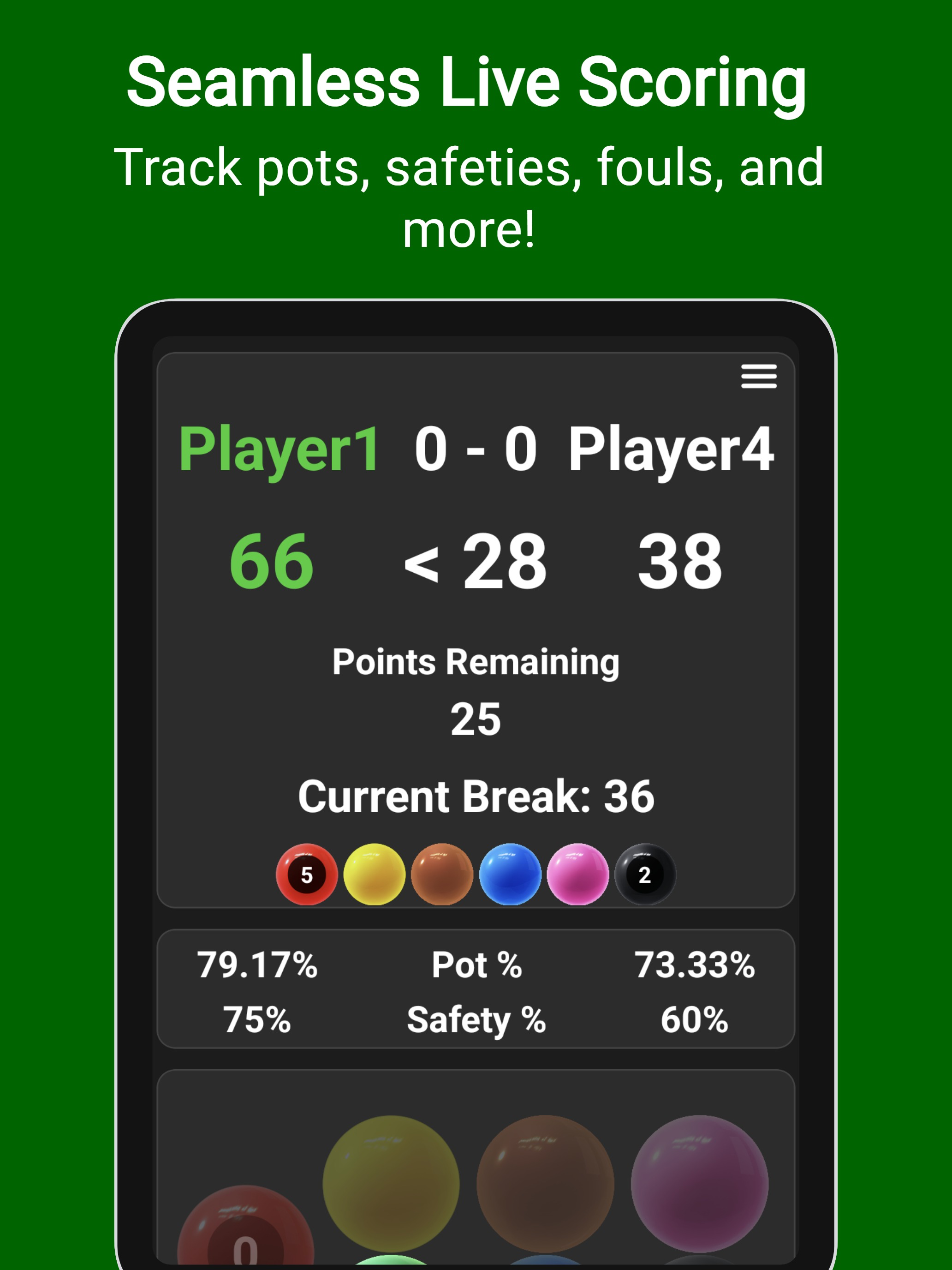 Snooker Scoreboard SnookerSync screenshot 8
