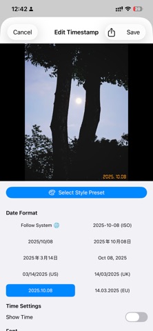 ChronoTrace iPhone screenshot