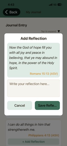 Bible Mental Health Journal iPhone screenshot
