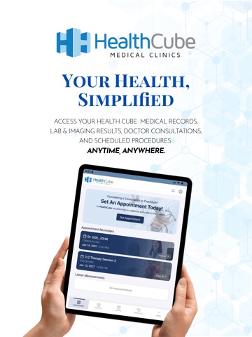 Health Cube Patient Portal iPad screenshot 1