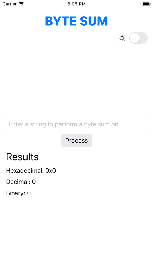 Byte Sum (iOS) By: Tyler Garr Byte Sum (iOS) By: Tyler Garr