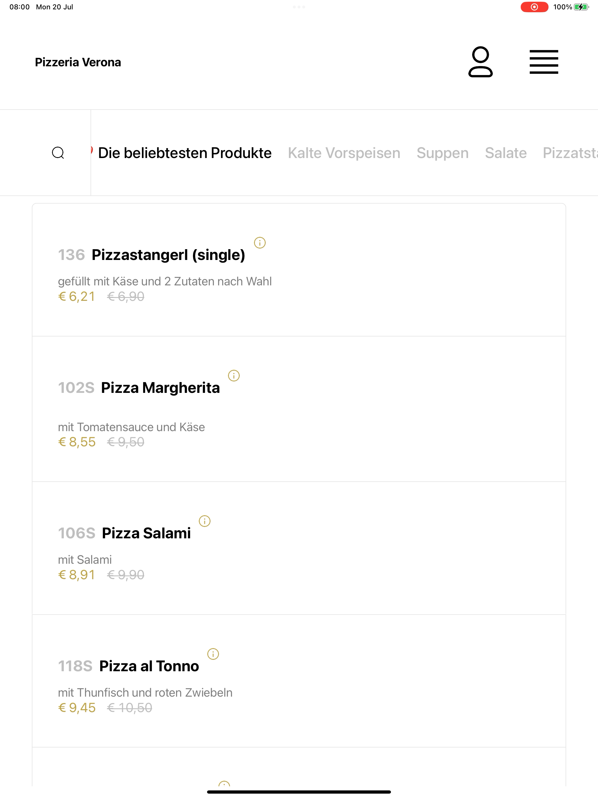 Pizzeria Verona Wien screenshot 9