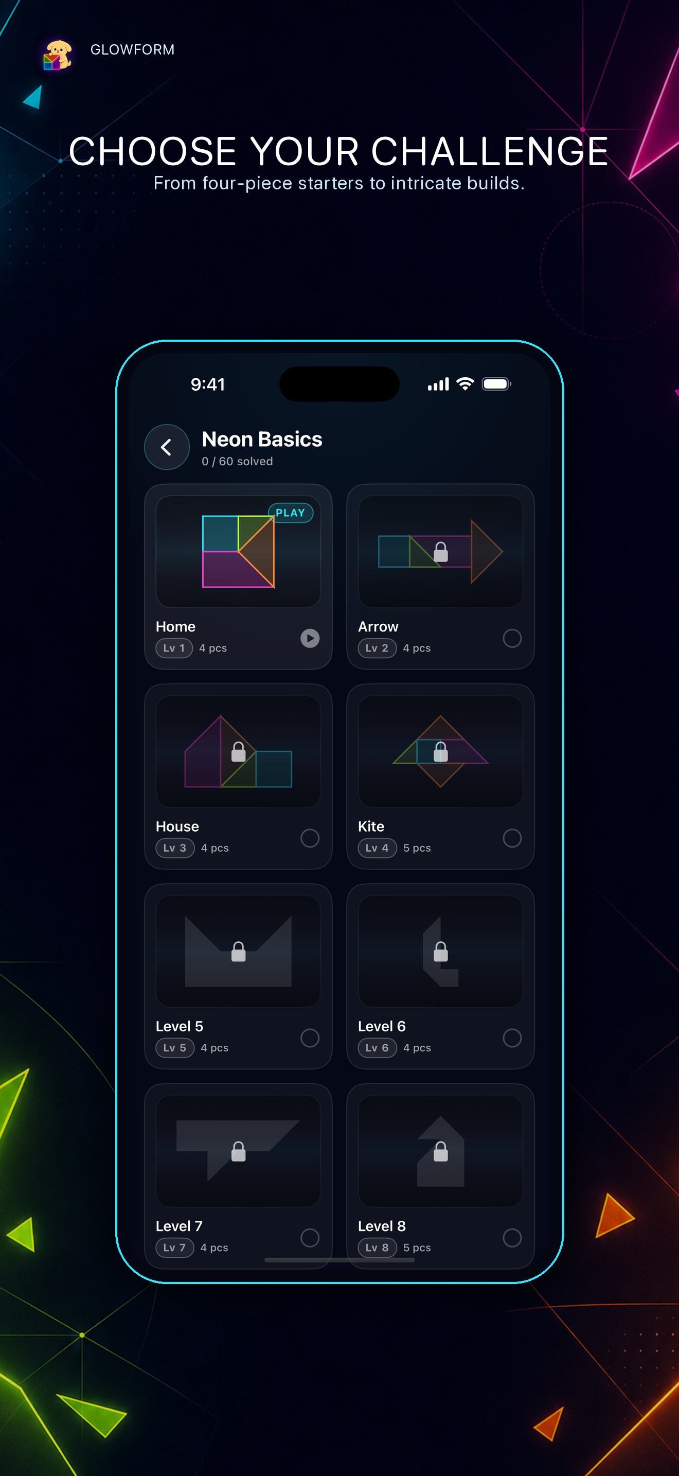 Glowform - Tangram Puzzle screenshot 4