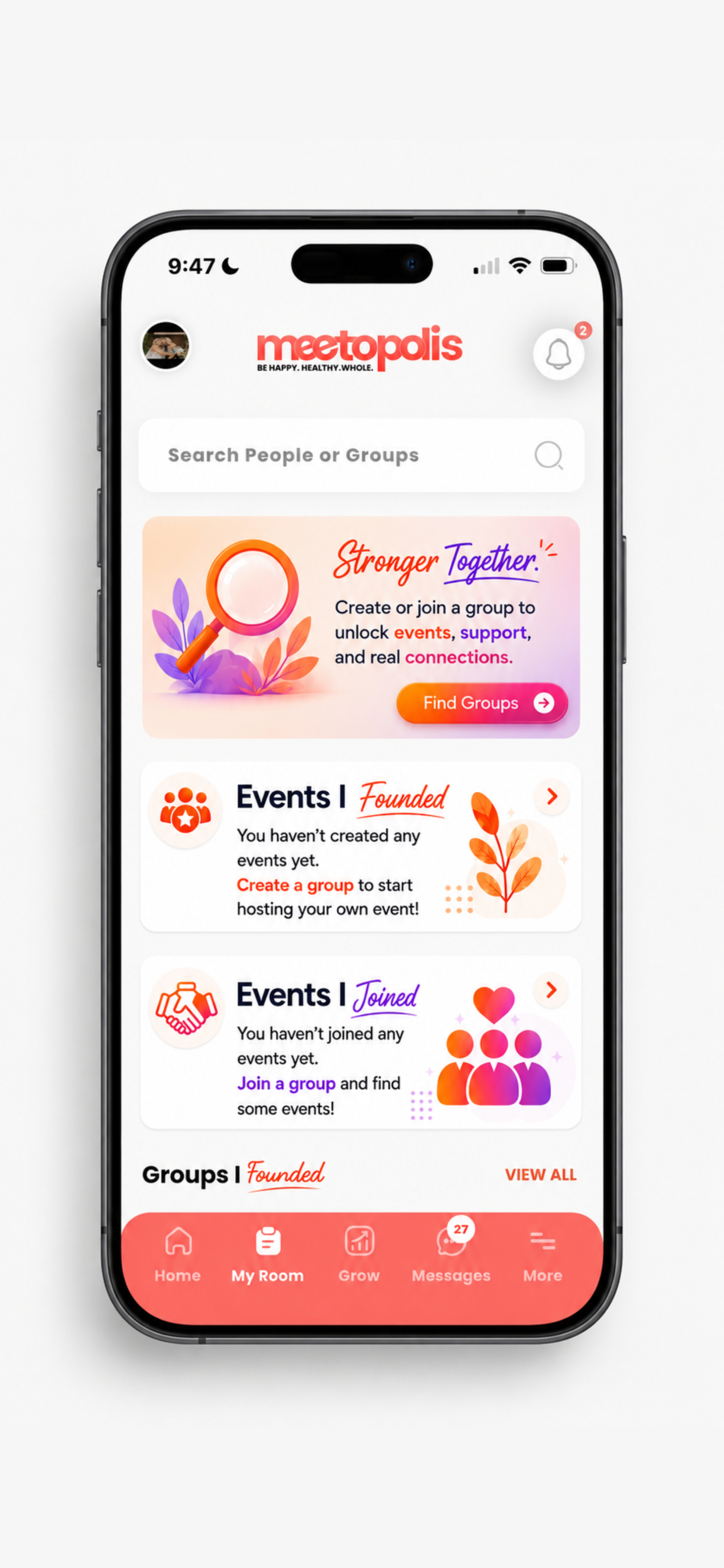 Meetopolis: Peer Support screenshot 2