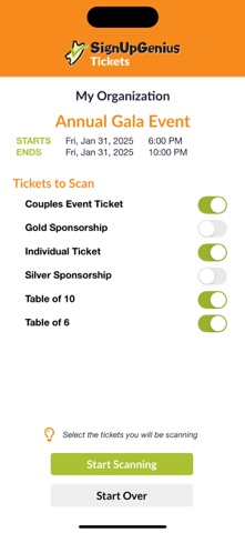 SignUpGenius Tickets - Legacy Screenshot 2 of 3