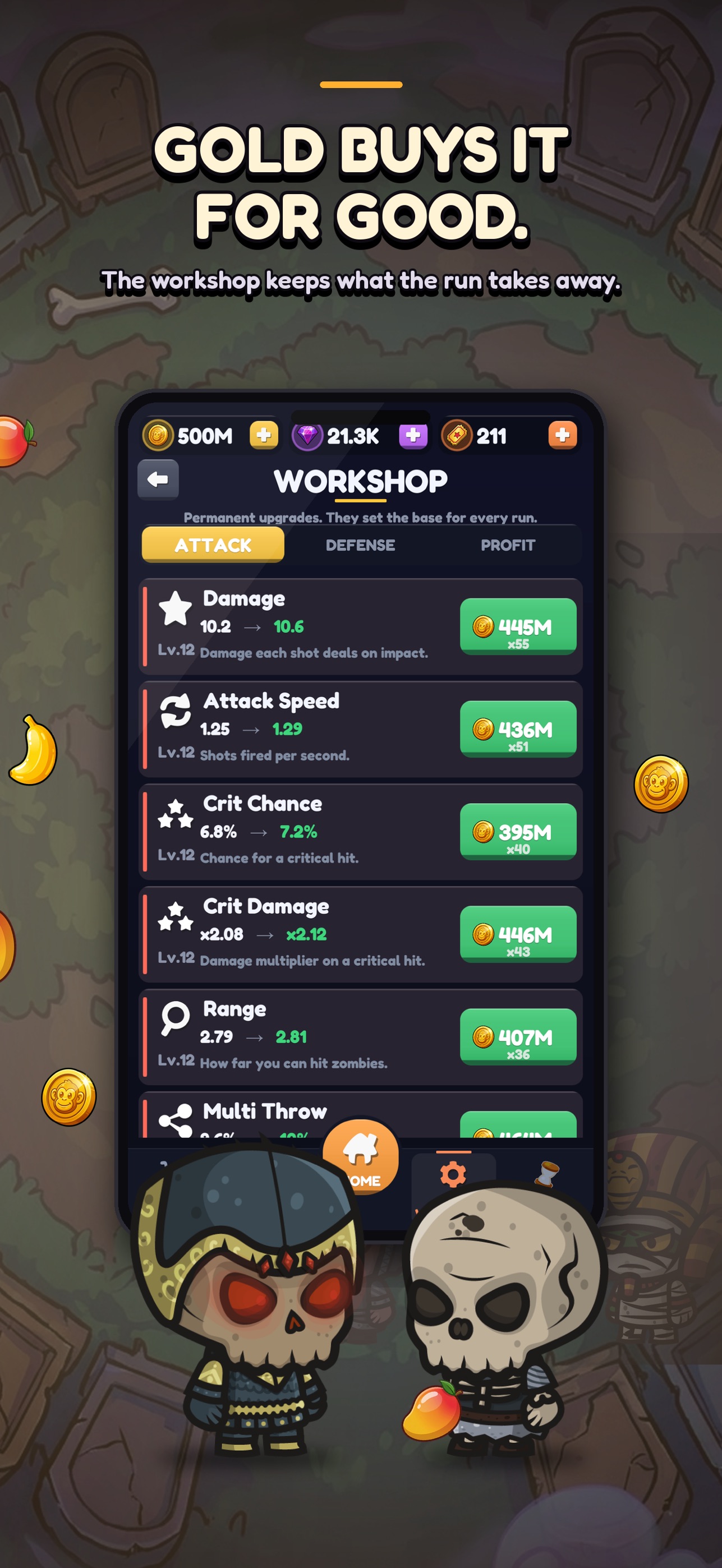 Screenshot 4 of Zombie Mango: Idle Defense
