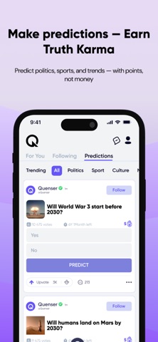 Quenser: Social Truth screenshot