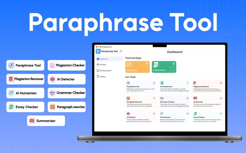 Paraphrase Tool : AI Detector iPhone screenshot