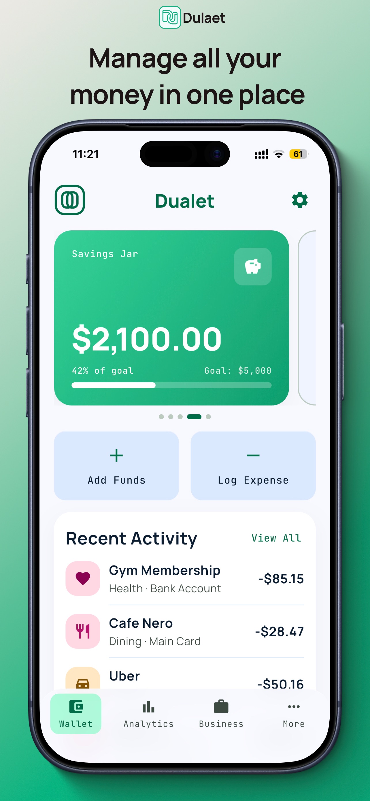 Screenshot 1 of Dualet: Personal & Business
