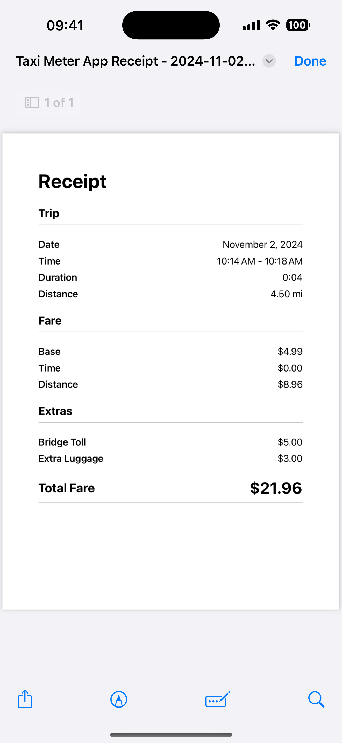 Taxi Meter: Trip & Mileage Log