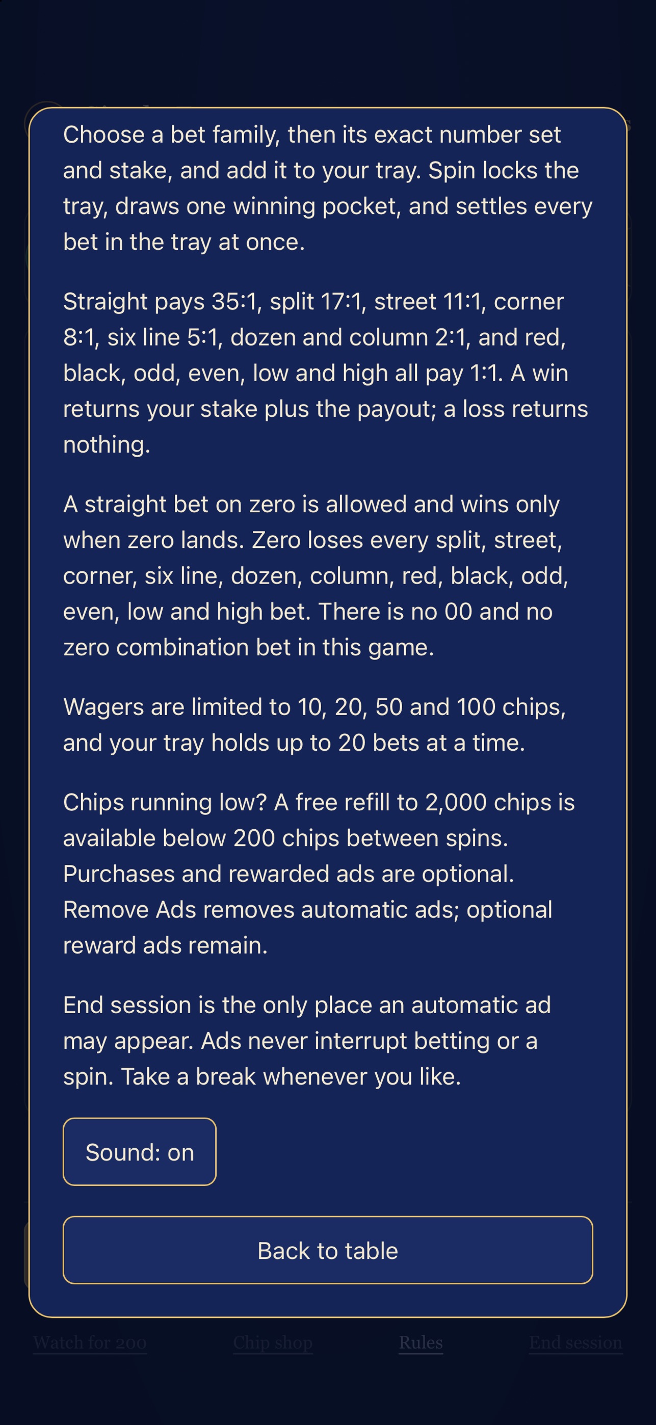Screenshot 4 of Single Zero Roulette