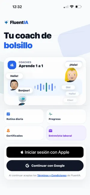 FluentIA: AI Language Tutor screenshot 1