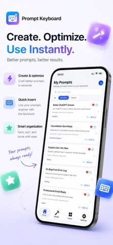 Prompt Keyboard: AI Paste iPhone screenshot