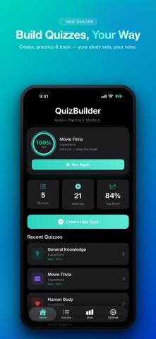 QuizBuilder - Custom Quiz Make Screenshot 1 of 7
