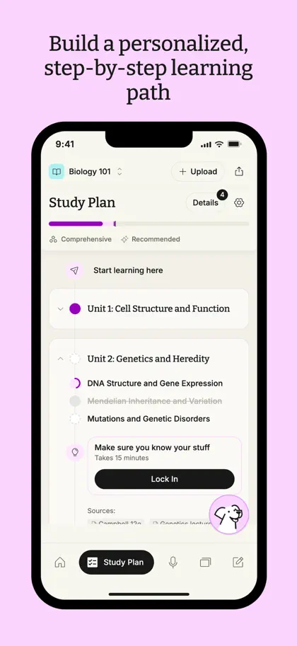 Screenshot 3 di 6 di StudyFetch: AI Tutor