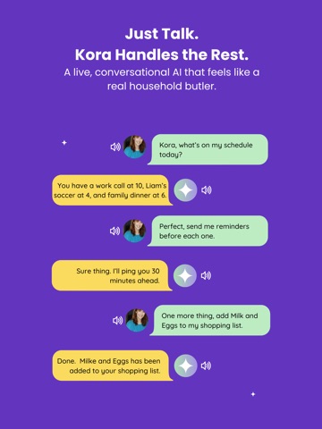 Kora - Family AI Assistant iPad screenshot