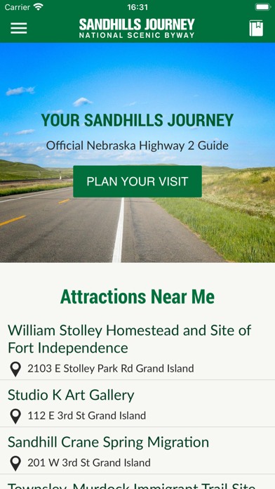 Nebraska's Sandhills Journey iPhone screenshot 1 - Travel app