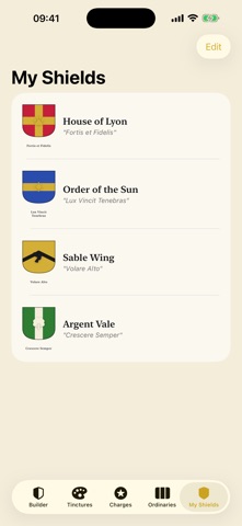 Crest Heraldry Builder iPhone screenshot