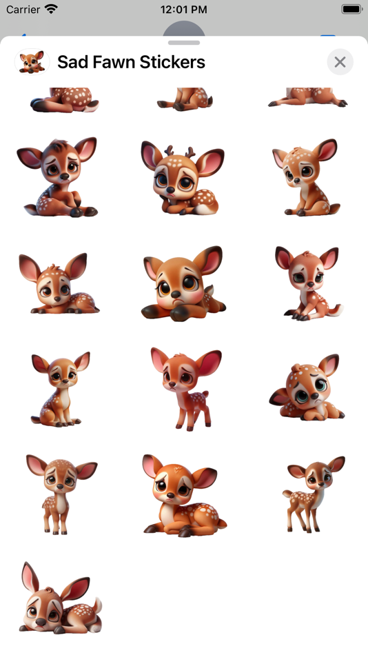 #3. Sad Fawn Stickers (iOS) بواسطة: Paul Scott