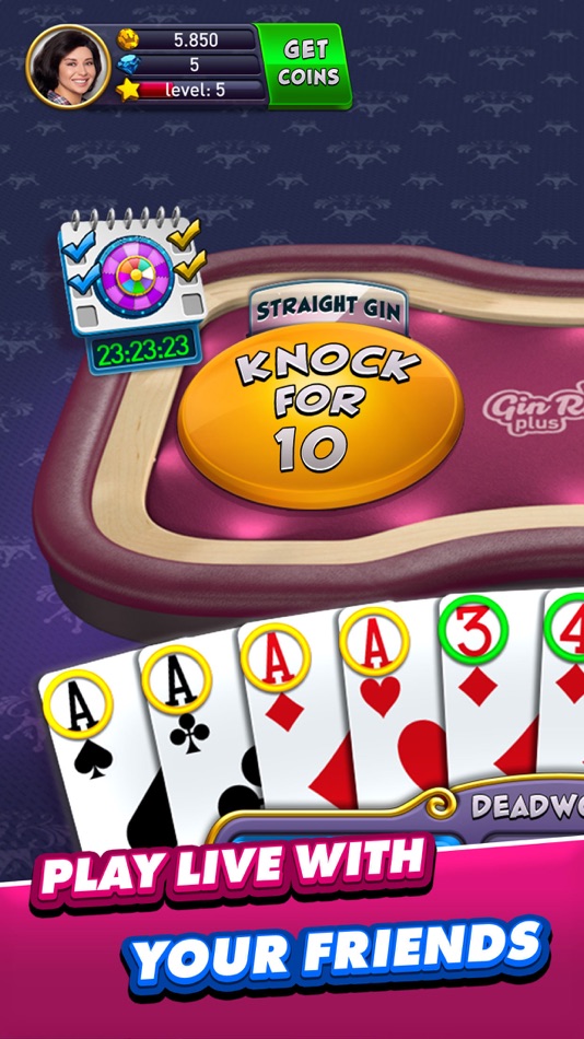 #3. Gin Rummy Plus - Fun Card Game (iOS) Podle: Zynga Inc.