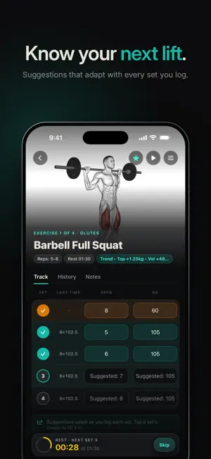 Hugr: Workout & Nutrition screenshot 1